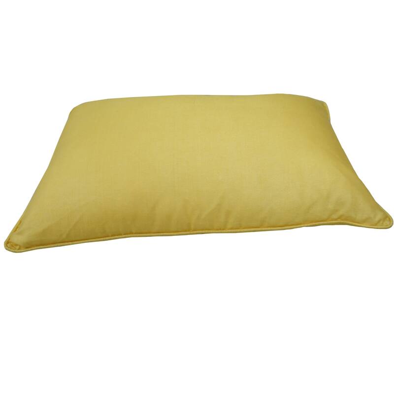 Home&Manor Premium Silk Throw Pillow Lumbar Yellow