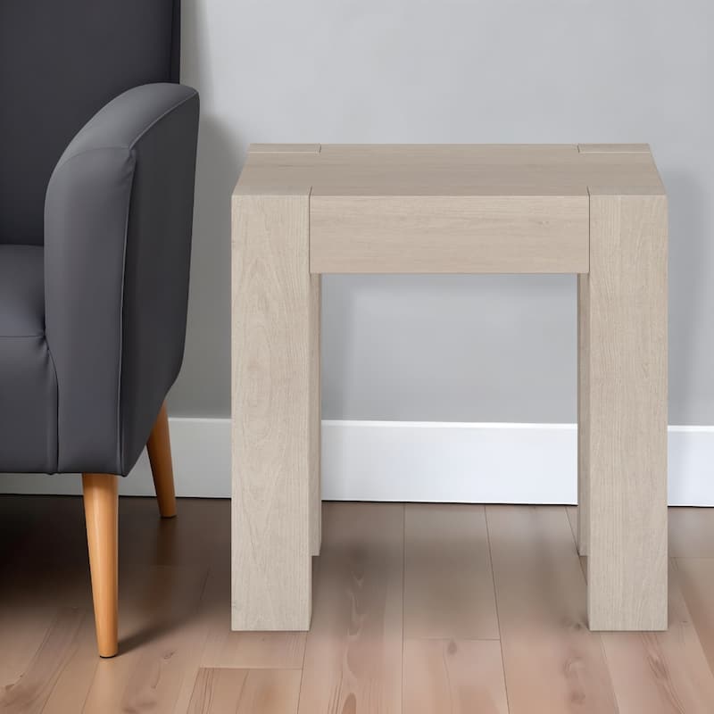 Wood Square End Table with 4 Legs 22 Inches MDF Wood - 22” x 22” x 22” (D x W x H)