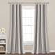 preview thumbnail 8 of 21, Lush Decor Baby Pixie Fox Geo Blackout Single Window Curtain Panel 84" x 52" - Light Grey