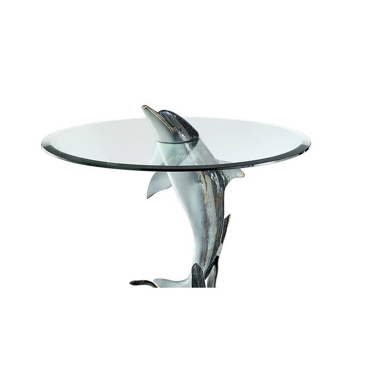 Spi Surfacing Imitation Dolphin End Table - 26 X 22 X 22 inches
