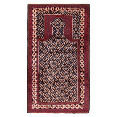 Teimani Black Rug 2'11" x 5'1" - 2'11 x 5'1