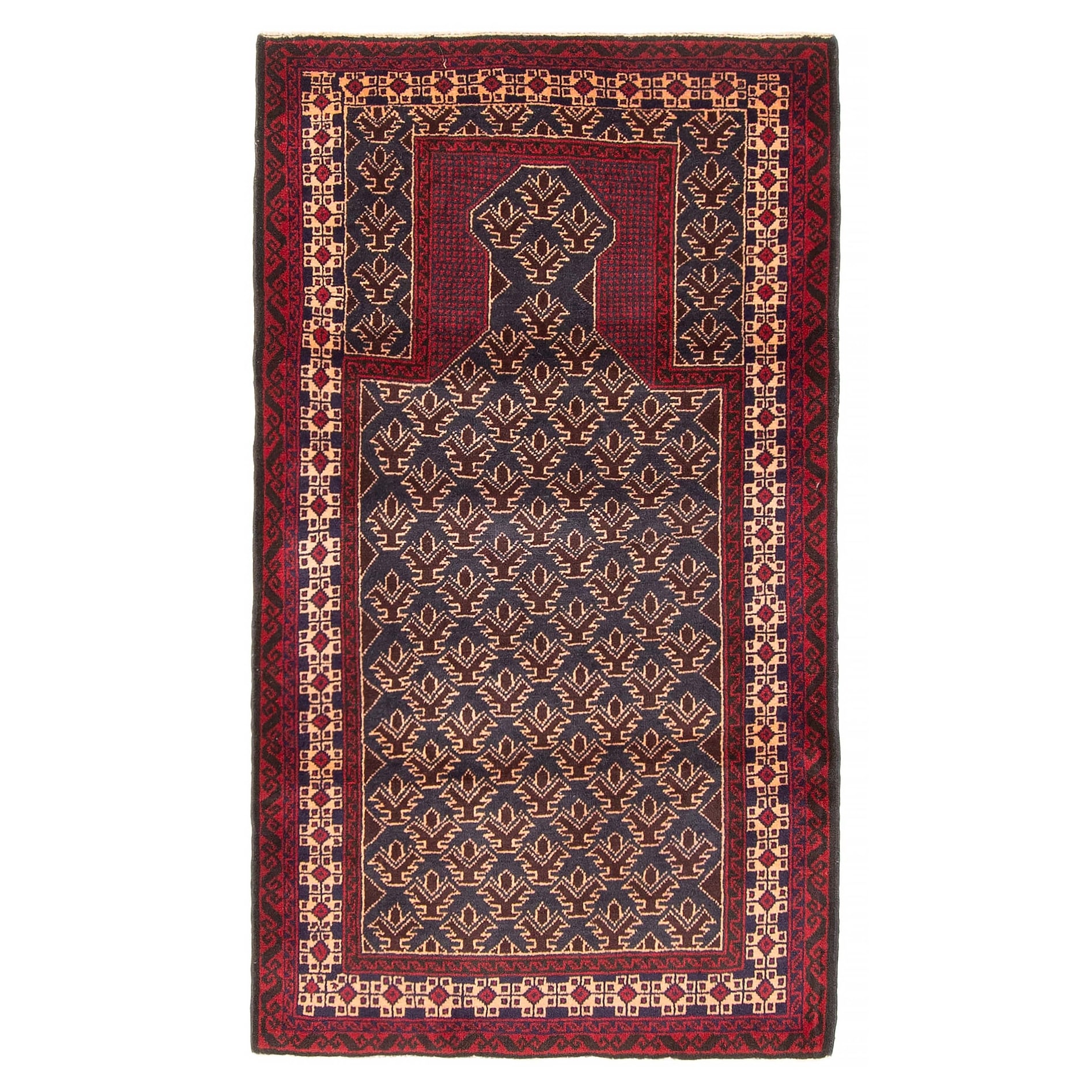 Teimani Black Rug 2'11" x 5'1" - 2'11 x 5'1
