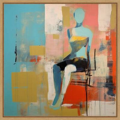 Conceptual Abstract Figurative by Irena Orlov Framed Canvas Wall Art Print - Sylvie Maple