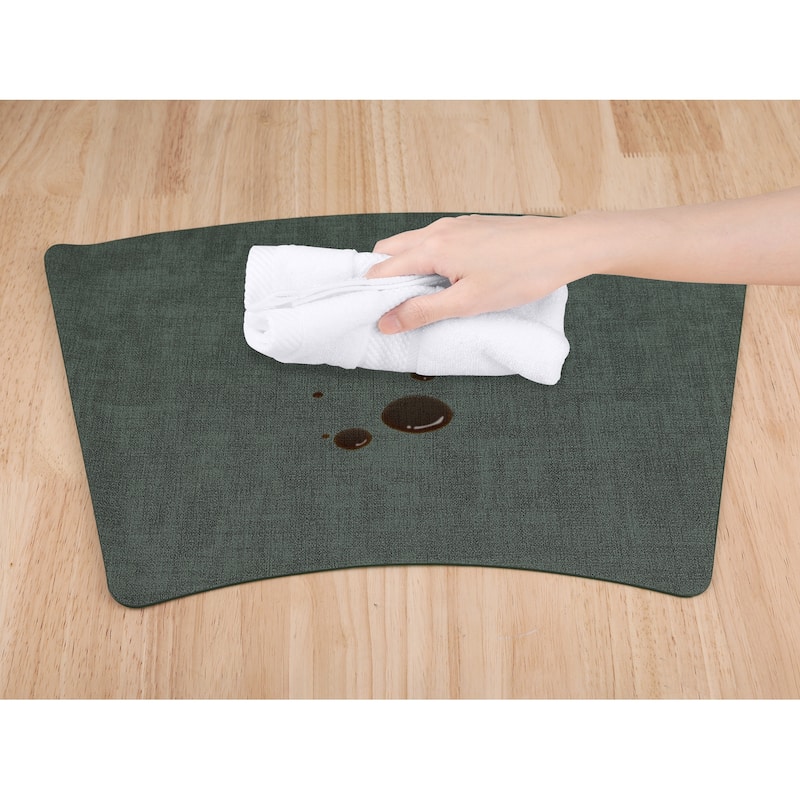 6Pcs Faux Leather Placemats for Kitchen Dining Table Decor, Washable - 19*12in