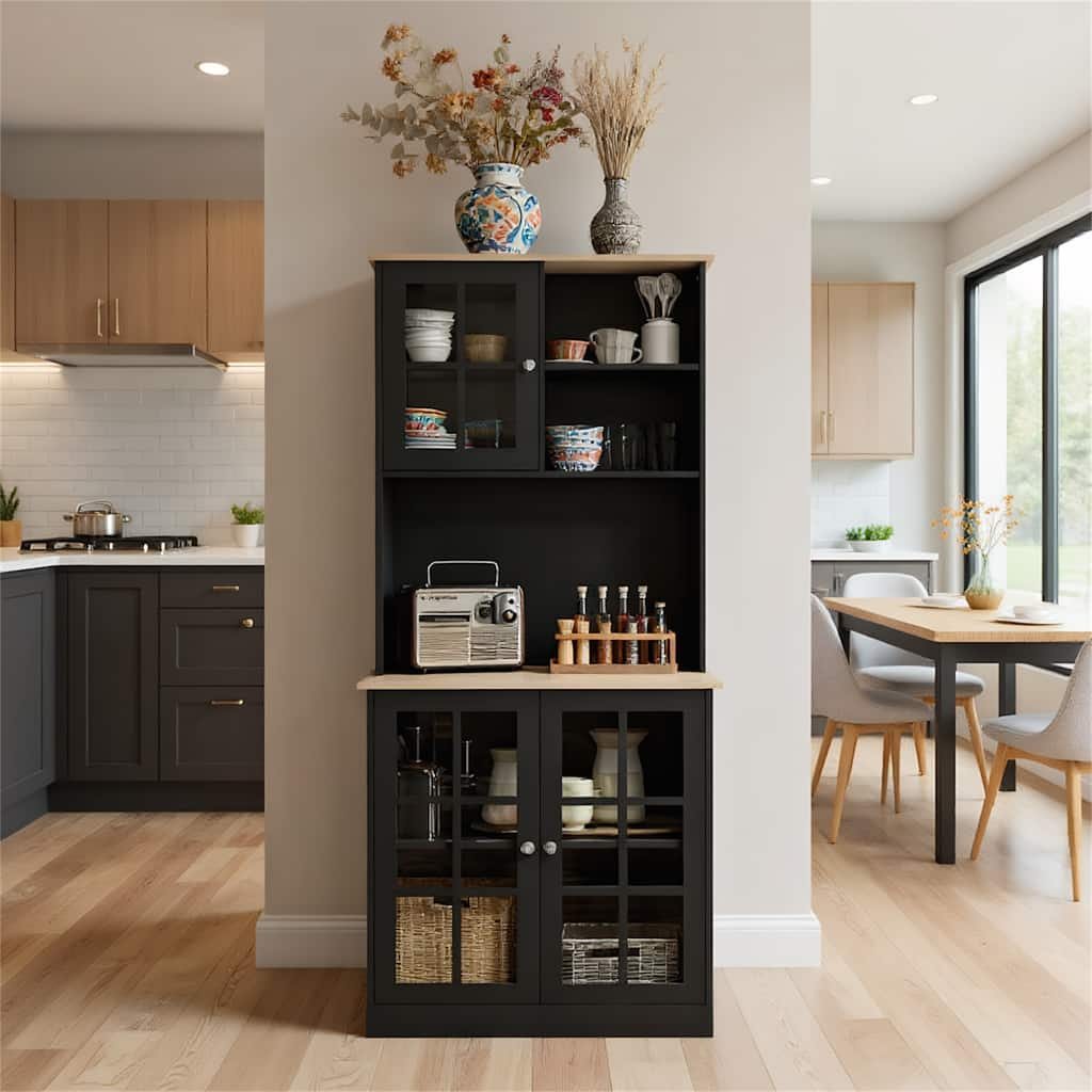 Freestanding Kitchen Pantry Storage Cabinet
