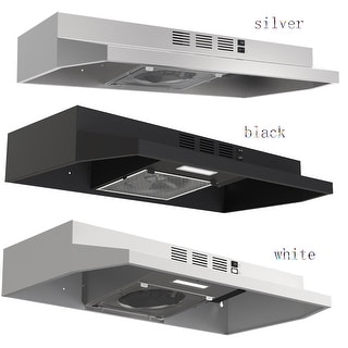 30 in. Insert Range Hood with Push Button Controls, 3-Speed Fan