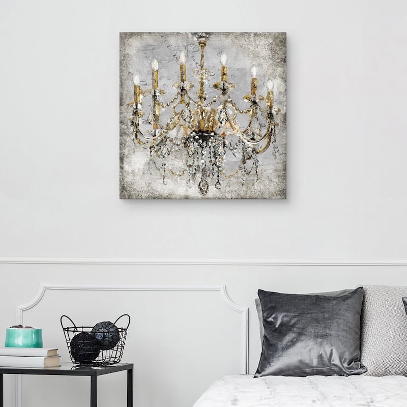 Crystal Luxe I Gold by Studio Arts Canvas Art Print