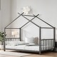 preview thumbnail 1 of 28, Twin Size Metal House Platform Bed with Legs