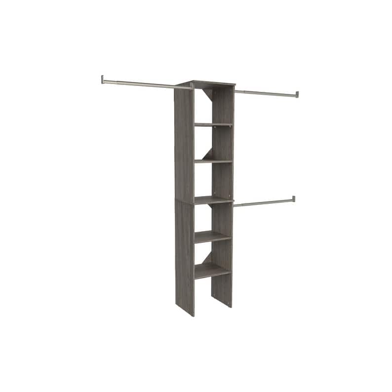 ClosetMaid SuiteSymphony Starter Closet 16-inch Wide Tower Kit - Graphite Grey