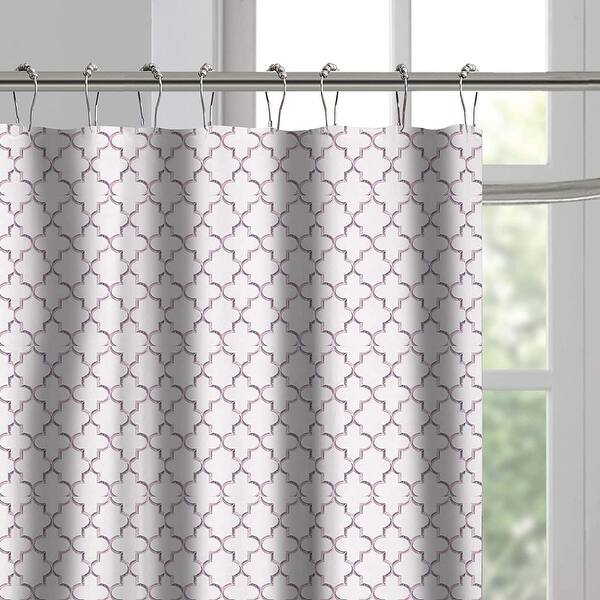 Shop Ogee Purple Elsa Water Repellent Shower Curtain 72 X72 Free 12 Piece Shower Curtain Rings Overstock 23112914