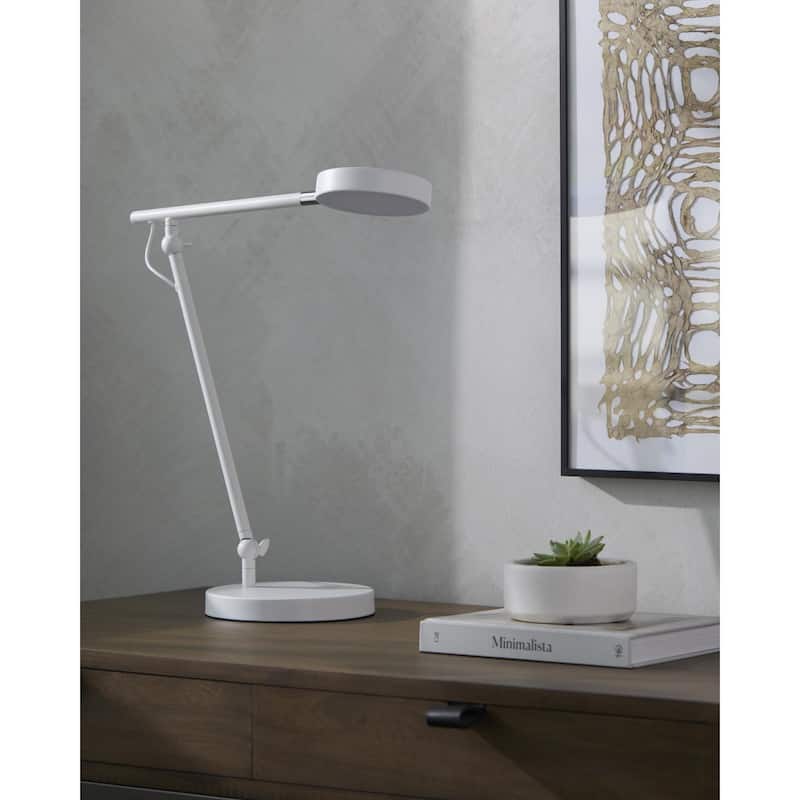 Livabliss Bronwen Rustic Accent Table Lamp - White