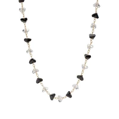 Victoria Townsend Gold Plated Black & Clear Crystal