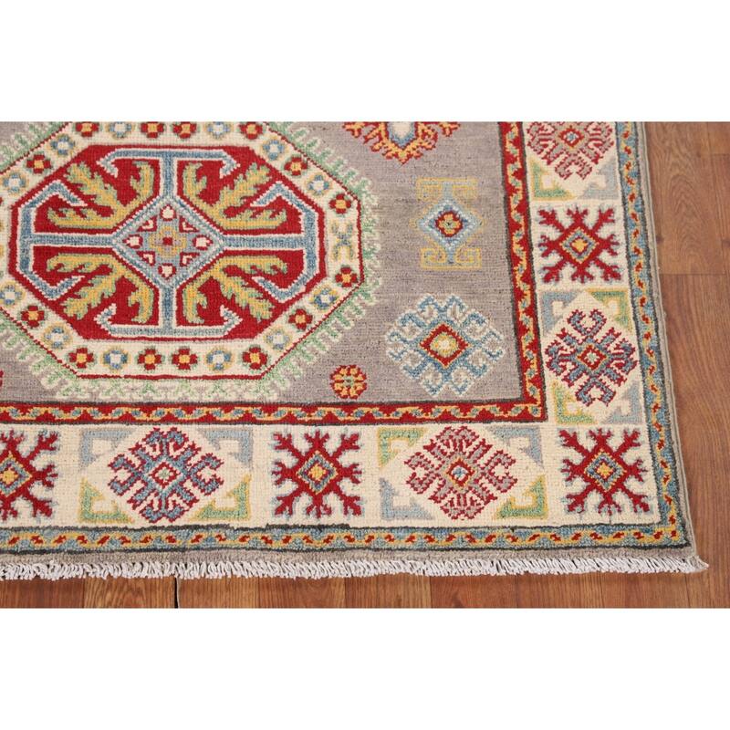 Kazak Foyer Rug Handmade Wool Carpet - 3'5" x 5'0"