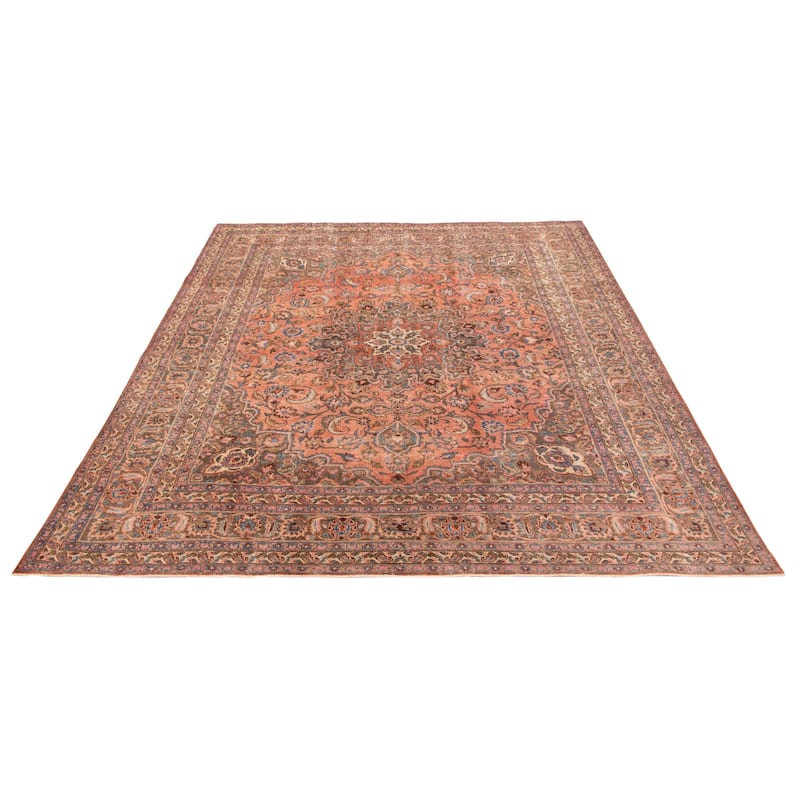 ECARPETGALLERY Hand-knotted Antalya Vintage Dark Copper Wool Rug - 9'10 x 12'2