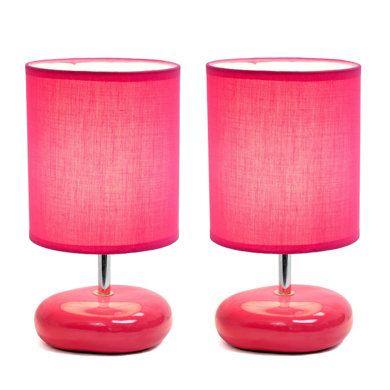 Creekwood Home 10.24" Traditional Mini Round Rock Table Lamp - 10.24