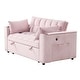 preview thumbnail 39 of 39, 55" Multi-functional Velvet Sofa Bed with Cup Holder and USB Port for Living Room