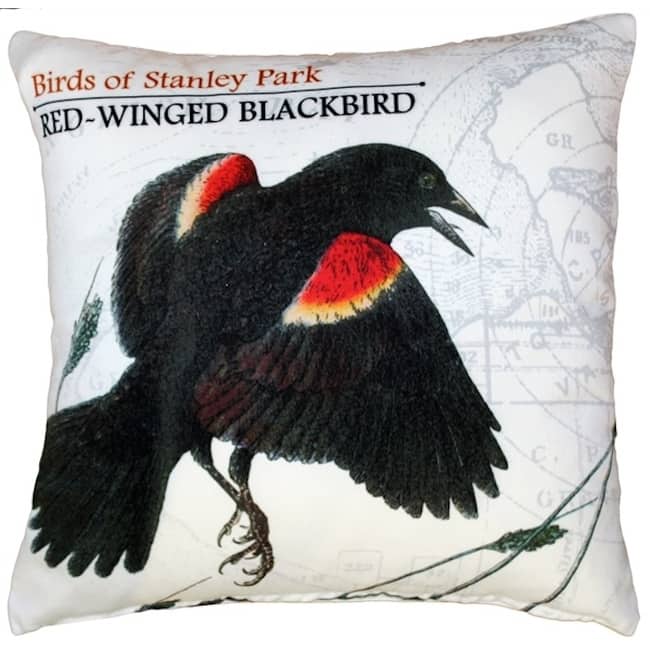 Winged Bird 18x18 Throw Pillow with Polyfill Insert
