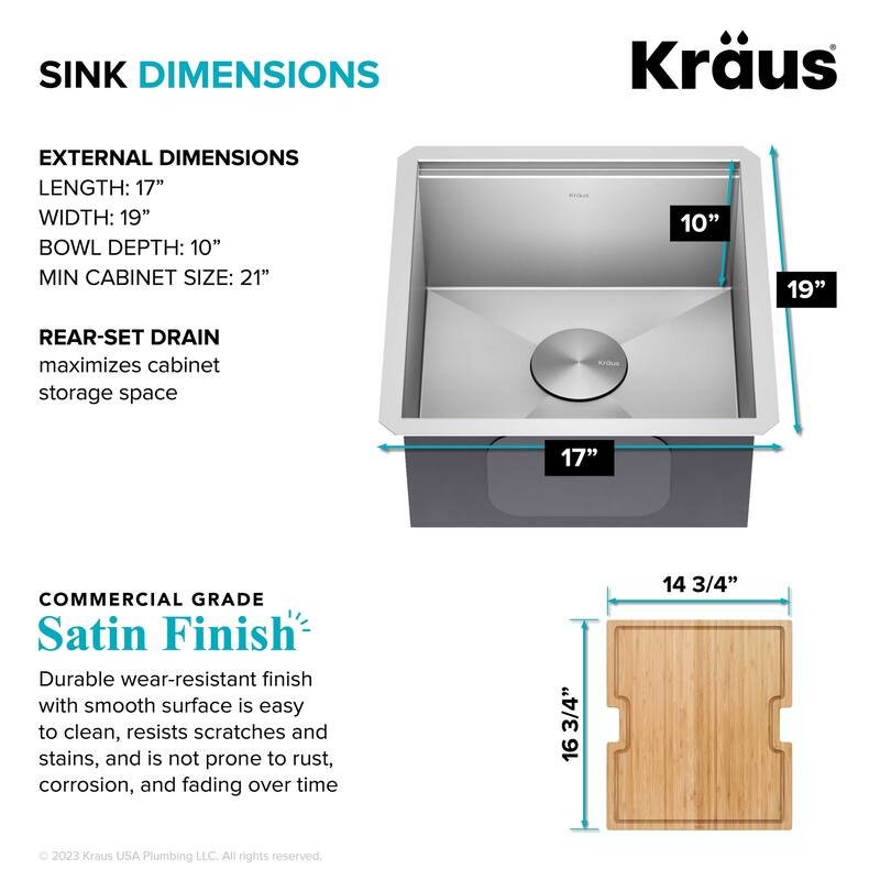 KRAUS Kore Workstation Undermount Stainless Steel Kitchen Sink