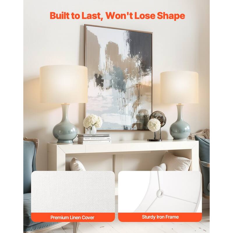 Modern Lamp Shade Set with Harp for Soft Lighting Home Decor