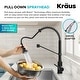 preview thumbnail 13 of 147, Kraus Bolden 2-Function 1-Handle Commercial Pulldown Kitchen Faucet