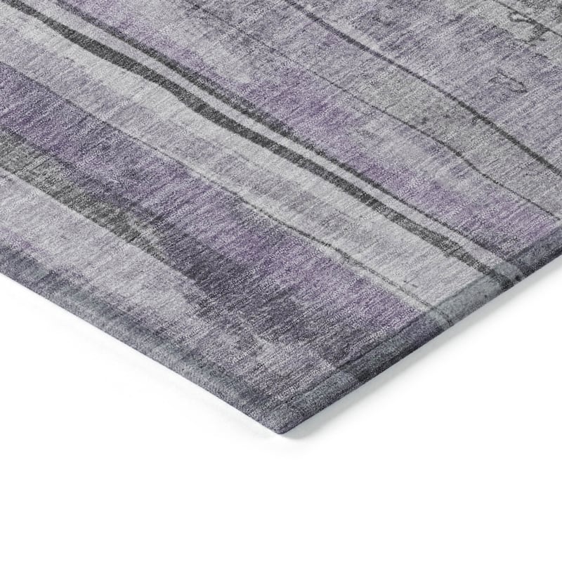 HomeRoots Striped Transitional Rectangle Outdoor Rug