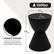 preview thumbnail 34 of 143, Boyd Round Side Table with Ribbed Design Base - Accent Hourglass End Table with Removable Lid for Living Room & Bedroom
