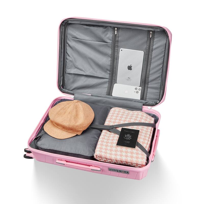 Luggage 4 Piece Sets, Expandable Carry On Luggage Set Hardshell PP, Suitcase Set with Wheels and Adjustable 3-level Handle