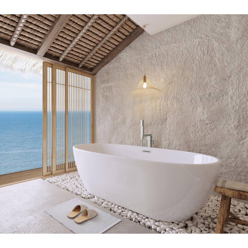 Adler Soaking Bathtub in Glossy White
