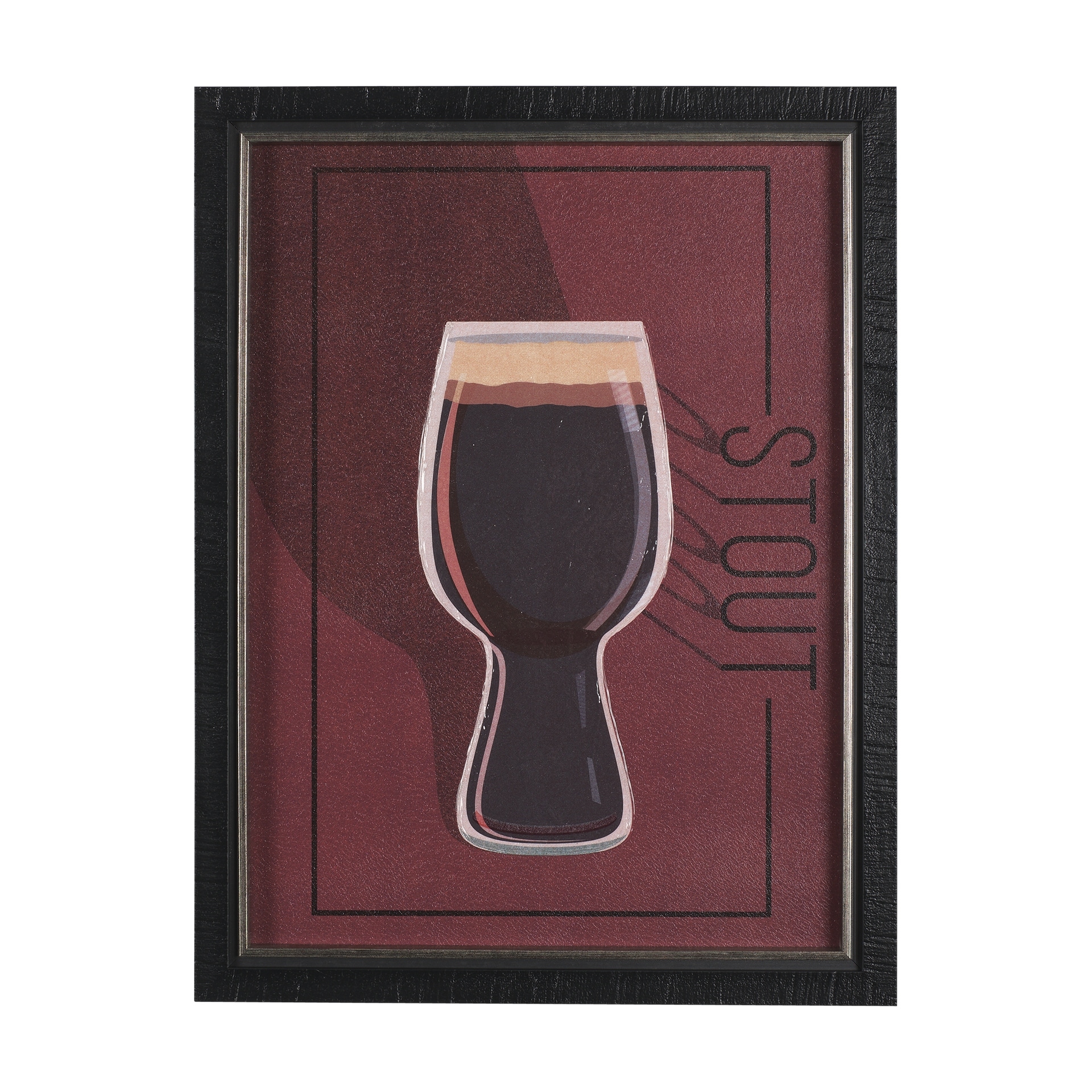 Mercana Beer Poster Stout by Mercana Studio a Hand Embellished Textured Framed Art Print