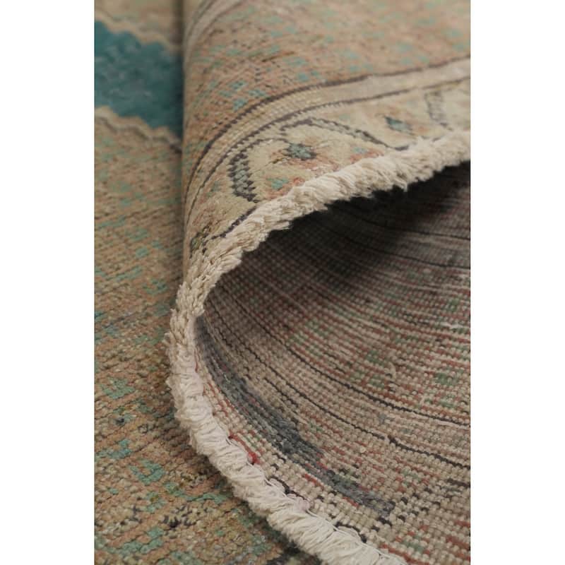 Hand Knotted Oriental 100% Wool Carpet Traditional Medallion Beige & Ivories Tabriz Area Rug - 6' 7'' X 4' 7''
