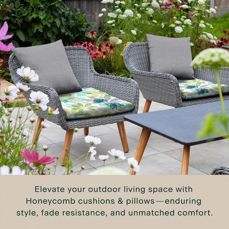 Outdoor Universal Seat Cushion (2-Pack) - 18" wide x 17.5" deep x 2.5" thick