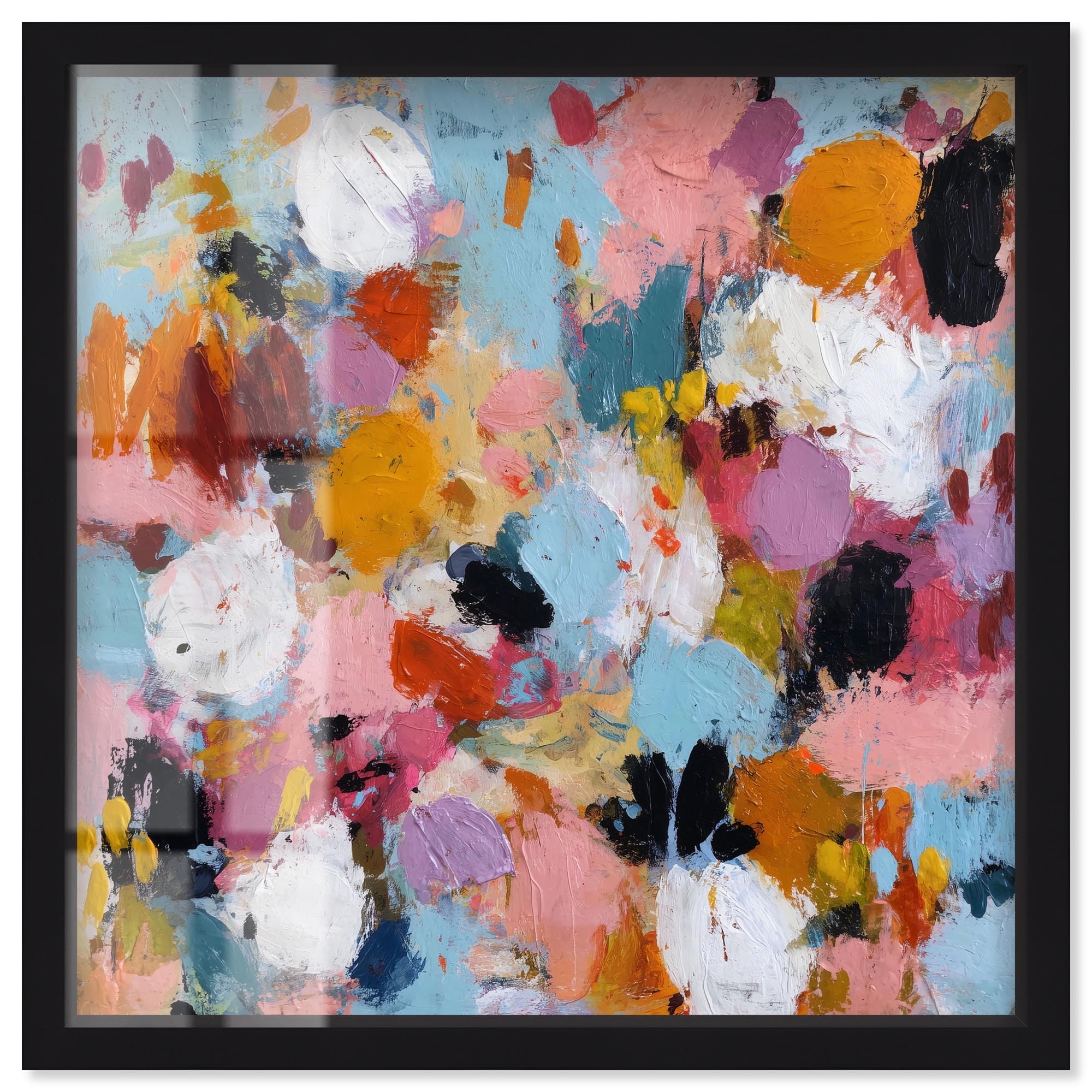 Chromatic Whirlwind II Pink Wall Decor Shadowbox Print by Art Remedy