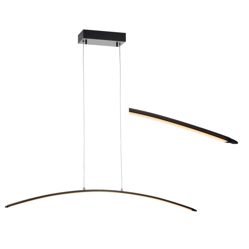 Nathaniel 41.5" Dimmable Adjustable Integrated LED Metal Linear Pendant, by JONATHAN Y