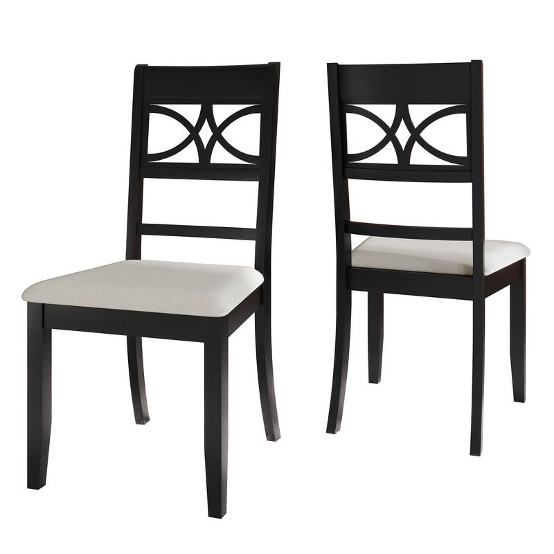 CraftPorch Mid Century Modern 4-Piece Chair and Round Table Dining Set
