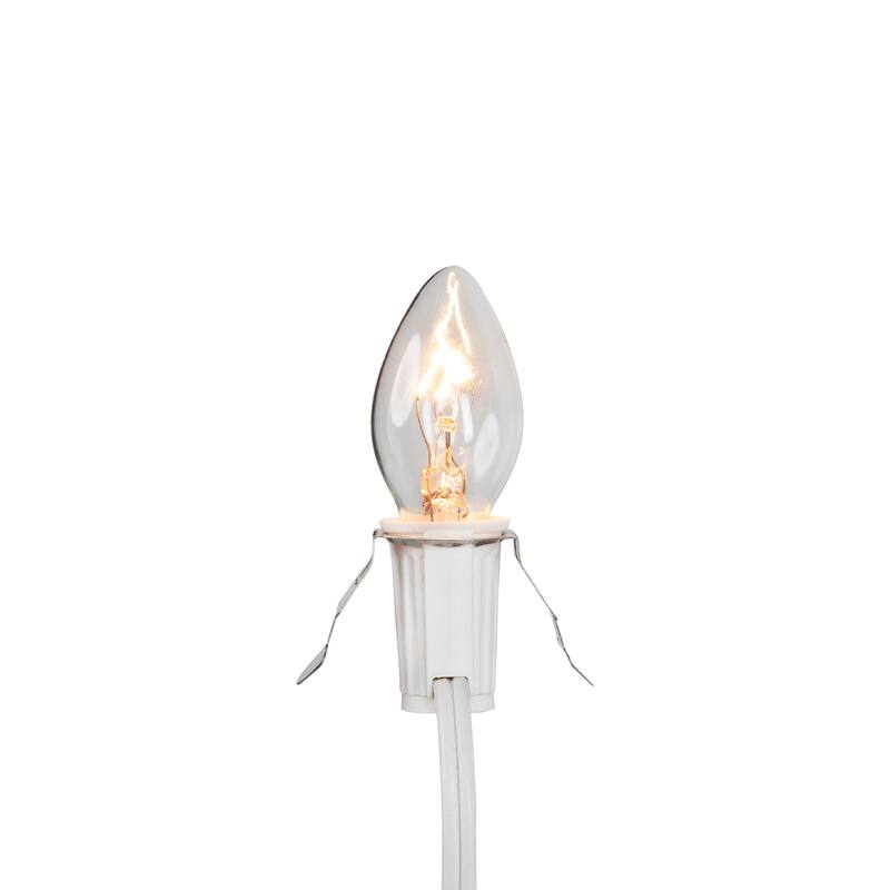 Christmas Village Replacement C7 Single Light Cord 6' White Wire - 72"