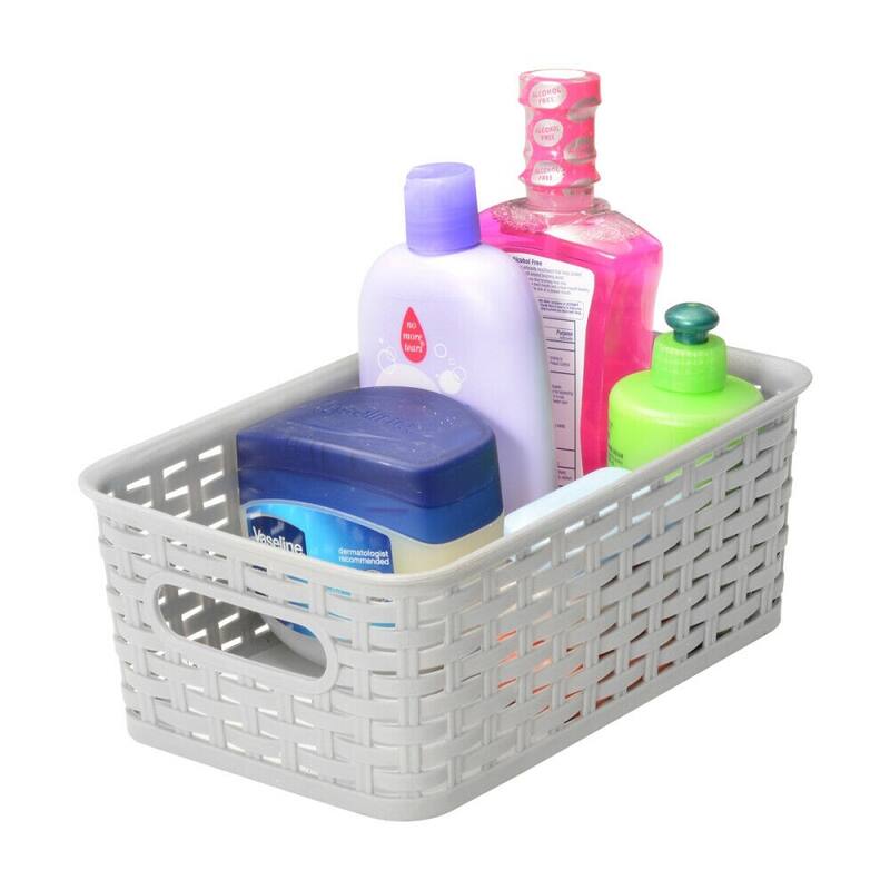 YBM Home Plastic Rattan Storage Box Basket Organizer, BA413