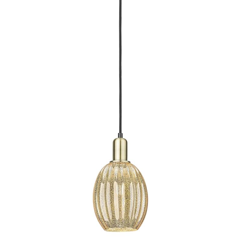 Innovations Lighting 716-1P-12-6 Preston Pendant Preston 6" Wide Mini - Black Antique Brass / Mercury