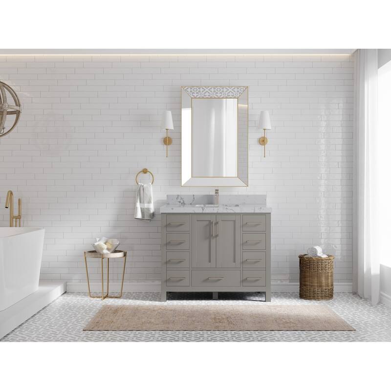 Willow Collections 42 in. W x 22 in. D Malibu Single Sink Bathroom Vanity with Countertop
