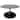 LeisureMod Verve 27" Round Coffee Table with Sintered Stone TableTop and Black Steel Base for Living & Bedroom