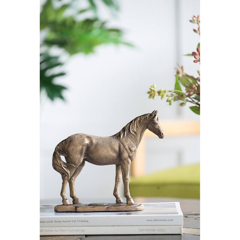 Standing Horse Statue - 8.25" - Copper Finish