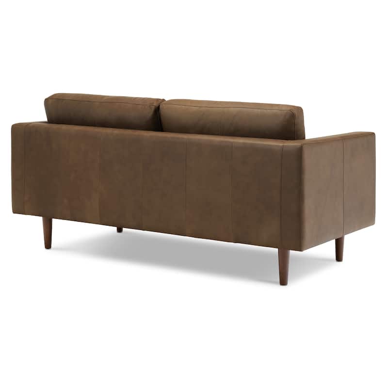 Poly & Bark Napa 72" Apartment Sofa - Full Grain Genuine Italian Leather