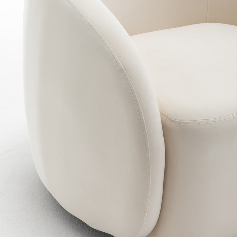 SEYNAR Modern Glam Velvet Upholstered 360 Degree Swivel Accent Armchair