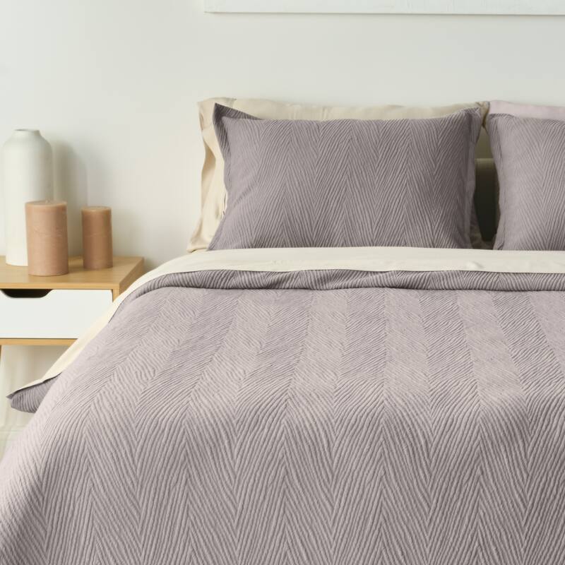 BEDGEAR Performance Duvet Cover and Sham Set - Moisture-Wicking Breathable Cooling Bedding - Arrowhead/Taupe - Queen
