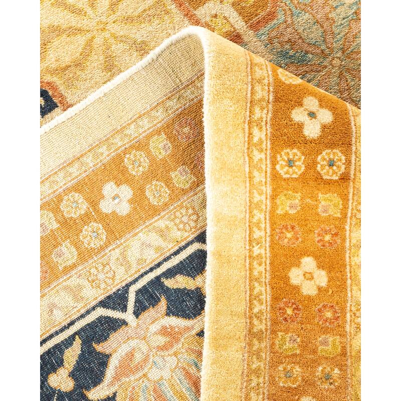 Overton Handknotted Wool Traditional Oriental Ivory Area Rug - 9' x 12'