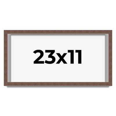 23x11 Shadow Box Frame Brown | 1.125 inches Deep Real Wood Rustic