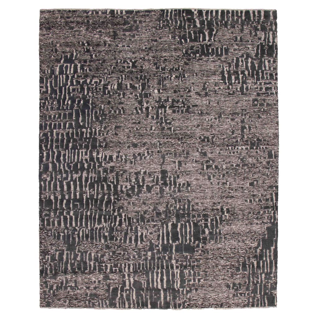 ECARPETGALLERY Hand-knotted Tangier Grey Wool Rug - 11'7 x 14'8