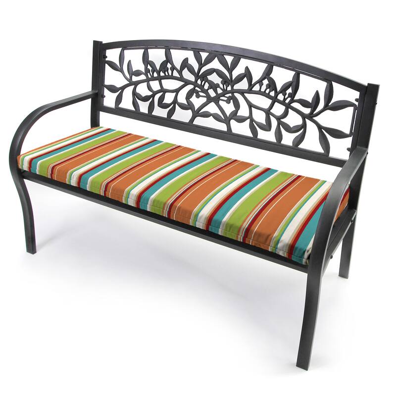 48" x 18" Outdoor Bench Cushion with Ties - 18'' L x 48'' W x 3.5'' H