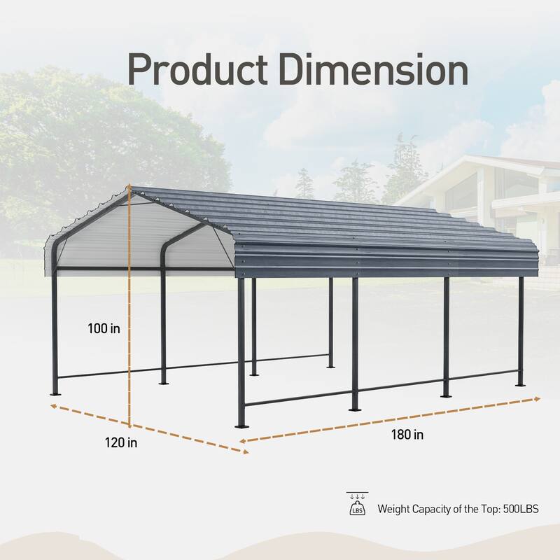 COSIEST Outdoor Steel Carport