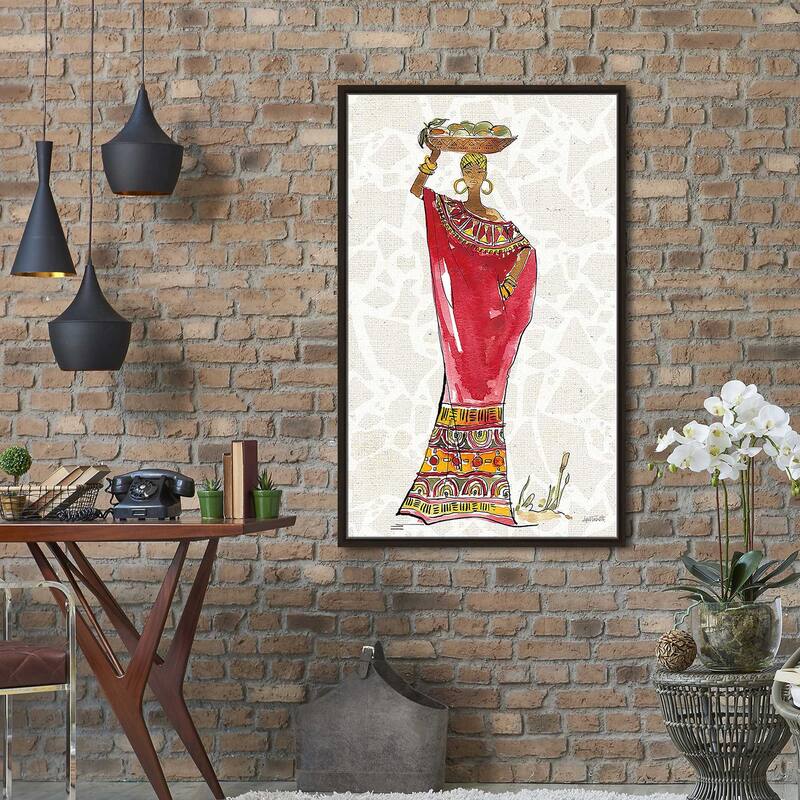 "African Flair IX" Print on Floating Canvas
