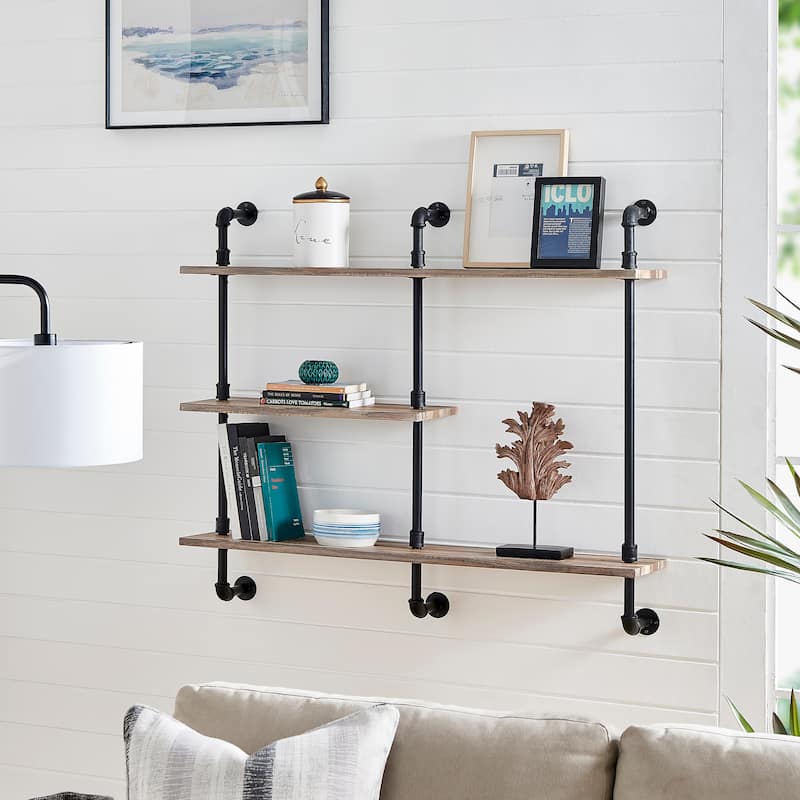Aurora Three Tier Pipe Shelf Unit